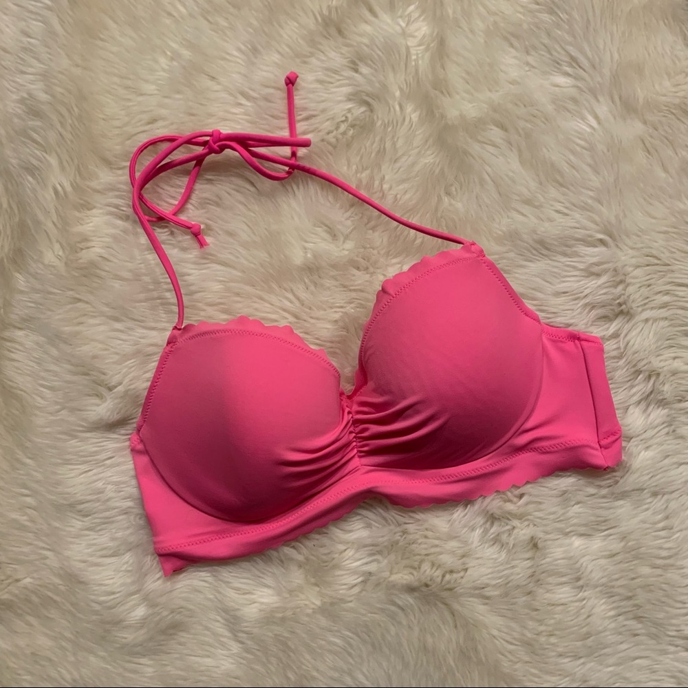 Victoria’s Secret Bright Pink Bikini Top Size 34C